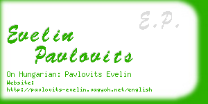 evelin pavlovits business card